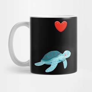 Turtle Watercolor Sea Ocean Underwater Valentine's Day Mug